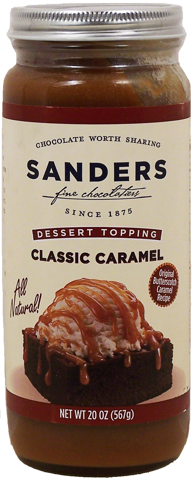 Sander's  classic caramel dessert topping, (original butterscotch caramel recipe) Full-Size Picture